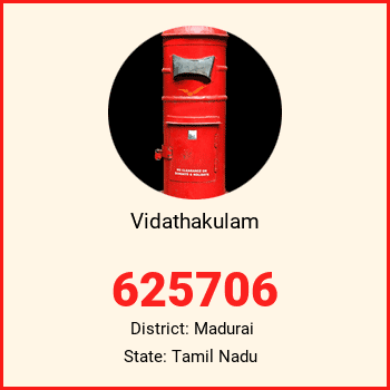 Vidathakulam pin code, district Madurai in Tamil Nadu
