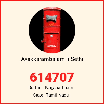 Ayakkarambalam Ii Sethi pin code, district Nagapattinam in Tamil Nadu
