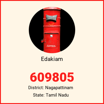 Edakiam pin code, district Nagapattinam in Tamil Nadu