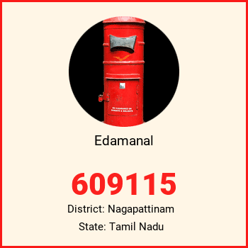 Edamanal pin code, district Nagapattinam in Tamil Nadu