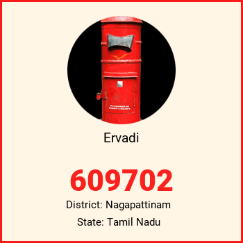 Ervadi pin code, district Nagapattinam in Tamil Nadu
