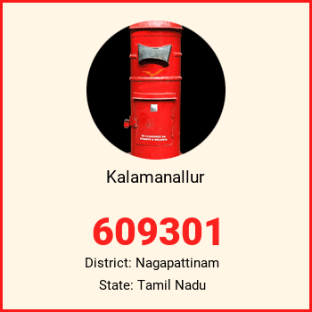 Kalamanallur pin code, district Nagapattinam in Tamil Nadu