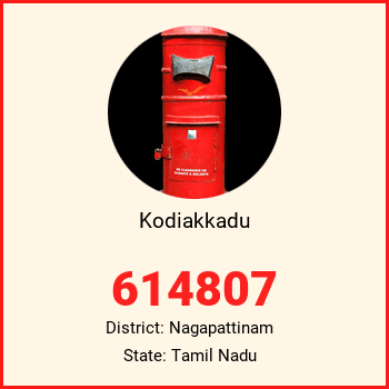 Kodiakkadu pin code, district Nagapattinam in Tamil Nadu