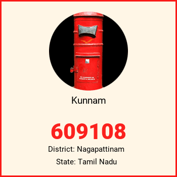 Kunnam pin code, district Nagapattinam in Tamil Nadu
