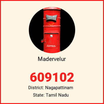 Madervelur pin code, district Nagapattinam in Tamil Nadu