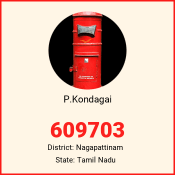 P.Kondagai pin code, district Nagapattinam in Tamil Nadu