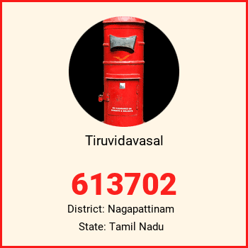 Tiruvidavasal pin code, district Nagapattinam in Tamil Nadu