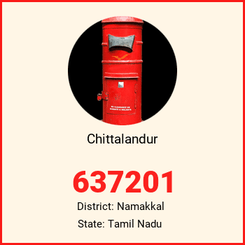 Chittalandur pin code, district Namakkal in Tamil Nadu