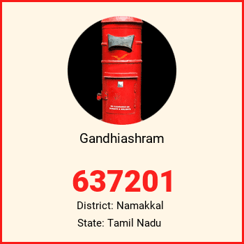 Gandhiashram pin code, district Namakkal in Tamil Nadu