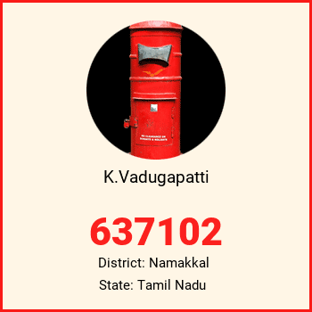 K.Vadugapatti pin code, district Namakkal in Tamil Nadu