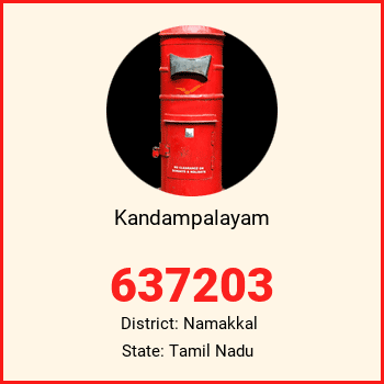 Kandampalayam pin code, district Namakkal in Tamil Nadu