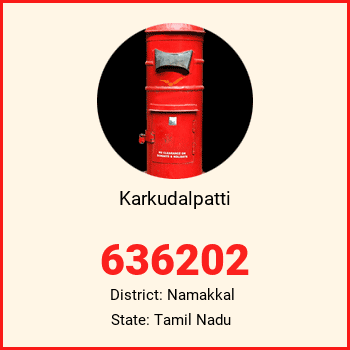 Karkudalpatti pin code, district Namakkal in Tamil Nadu