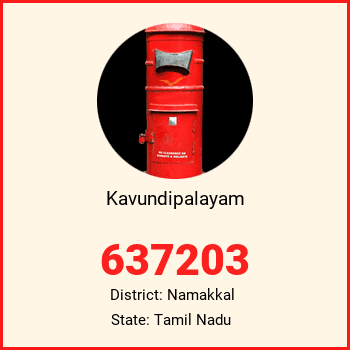 Kavundipalayam pin code, district Namakkal in Tamil Nadu