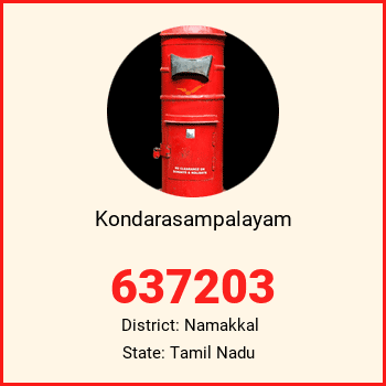 Kondarasampalayam pin code, district Namakkal in Tamil Nadu