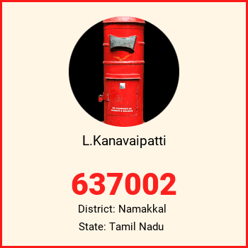 L.Kanavaipatti pin code, district Namakkal in Tamil Nadu