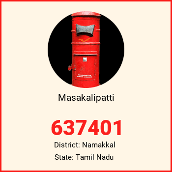 Masakalipatti pin code, district Namakkal in Tamil Nadu