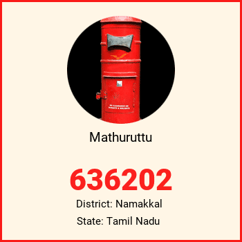 Mathuruttu pin code, district Namakkal in Tamil Nadu