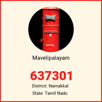 Mavelipalayam pin code, district Namakkal in Tamil Nadu