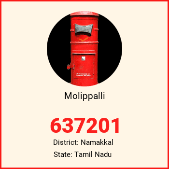 Molippalli pin code, district Namakkal in Tamil Nadu