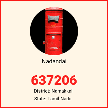 Nadandai pin code, district Namakkal in Tamil Nadu