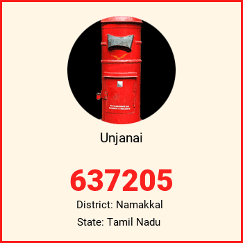 Unjanai pin code, district Namakkal in Tamil Nadu