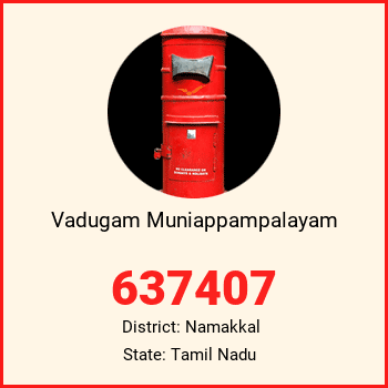 Vadugam Muniappampalayam pin code, district Namakkal in Tamil Nadu