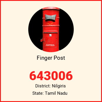 Finger Post pin code, district Nilgiris in Tamil Nadu
