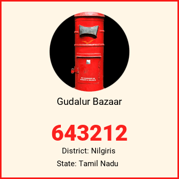 Gudalur Bazaar pin code, district Nilgiris in Tamil Nadu