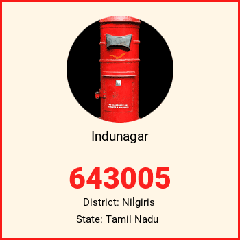 Indunagar pin code, district Nilgiris in Tamil Nadu