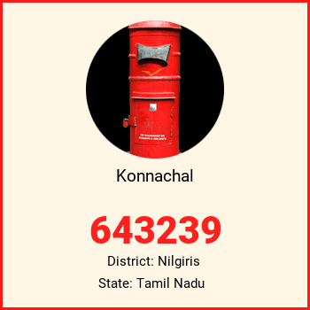Konnachal pin code, district Nilgiris in Tamil Nadu
