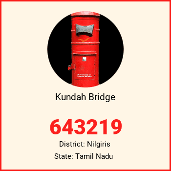 Kundah Bridge pin code, district Nilgiris in Tamil Nadu