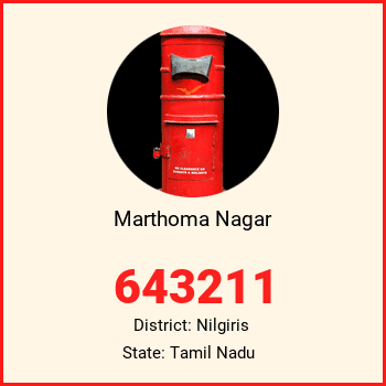Marthoma Nagar pin code, district Nilgiris in Tamil Nadu