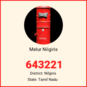 Melur Nilgiris pin code, district Nilgiris in Tamil Nadu