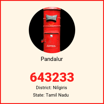 Pandalur pin code, district Nilgiris in Tamil Nadu