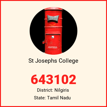 St Josephs College pin code, district Nilgiris in Tamil Nadu