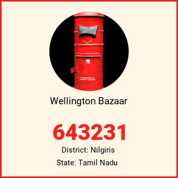 Wellington Bazaar pin code, district Nilgiris in Tamil Nadu