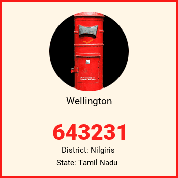Wellington pin code, district Nilgiris in Tamil Nadu