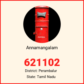 Annamangalam pin code, district Perambalur in Tamil Nadu