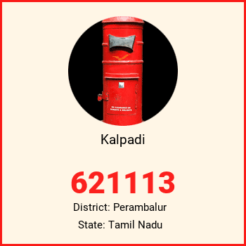 Kalpadi pin code, district Perambalur in Tamil Nadu