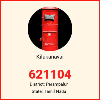 Kilakanavai pin code, district Perambalur in Tamil Nadu