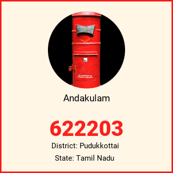 Andakulam pin code, district Pudukkottai in Tamil Nadu