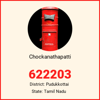 Chockanathapatti pin code, district Pudukkottai in Tamil Nadu