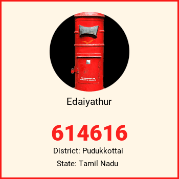 Edaiyathur pin code, district Pudukkottai in Tamil Nadu