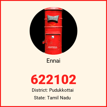 Ennai pin code, district Pudukkottai in Tamil Nadu