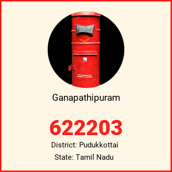 Ganapathipuram pin code, district Pudukkottai in Tamil Nadu