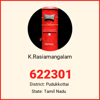 K.Rasiamangalam pin code, district Pudukkottai in Tamil Nadu