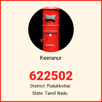 Keeranur pin code, district Pudukkottai in Tamil Nadu