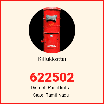 Killukkottai pin code, district Pudukkottai in Tamil Nadu