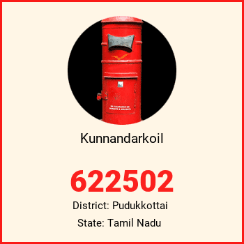 Kunnandarkoil pin code, district Pudukkottai in Tamil Nadu