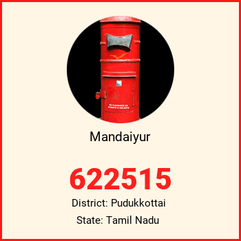 Mandaiyur pin code, district Pudukkottai in Tamil Nadu